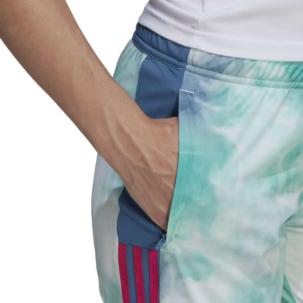 A front view of the adidas Women's Tiro Shorts in black