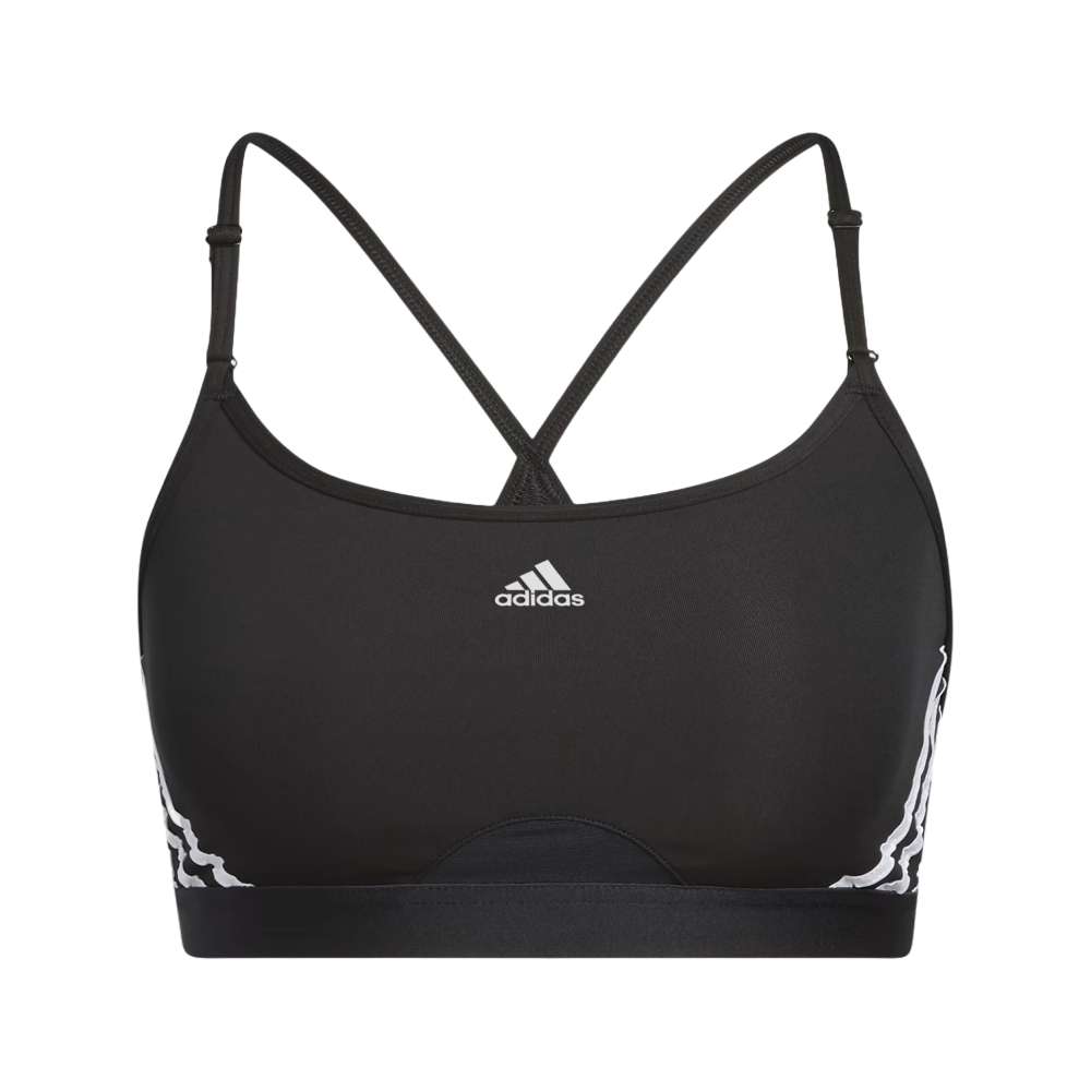 adidas Women's Training Light Support 3 Stripe Bra