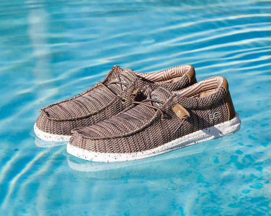 Hey Dude Men's Wally Sox Brown Shoes 110351500