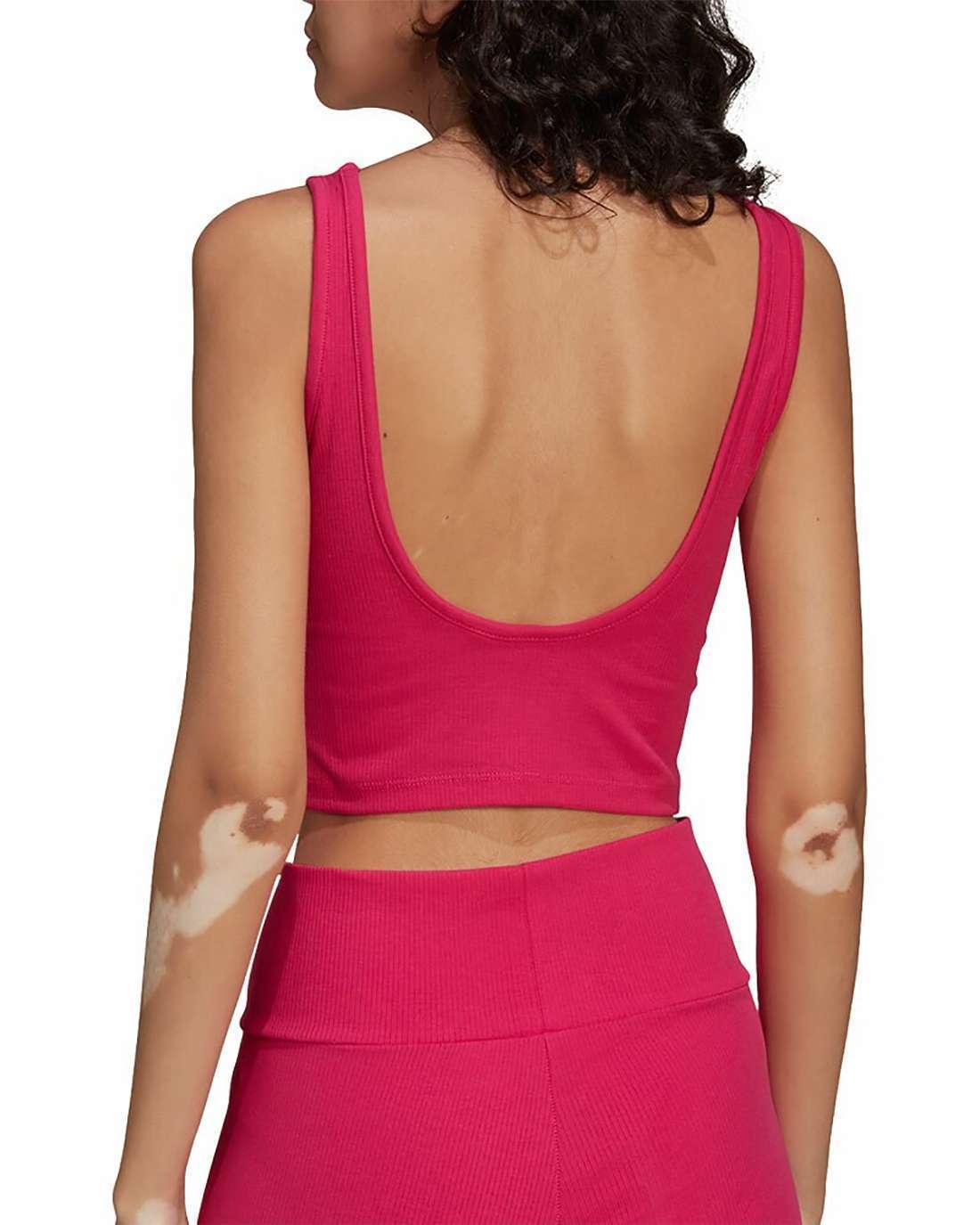 adidas Women's ADICOLOR ESSENTIALS RIB TANK TOP , HG6164, Real Magenta