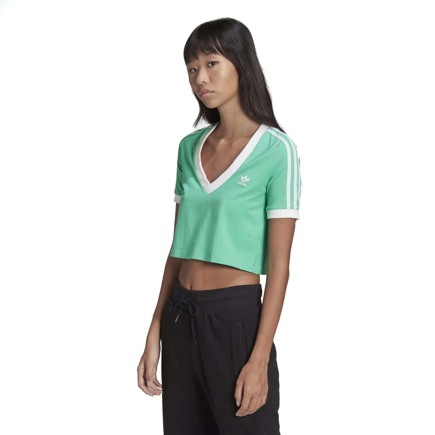 Adidas Women's ADICOLOR CLASSICS CROPPED TEE HG6596 Green