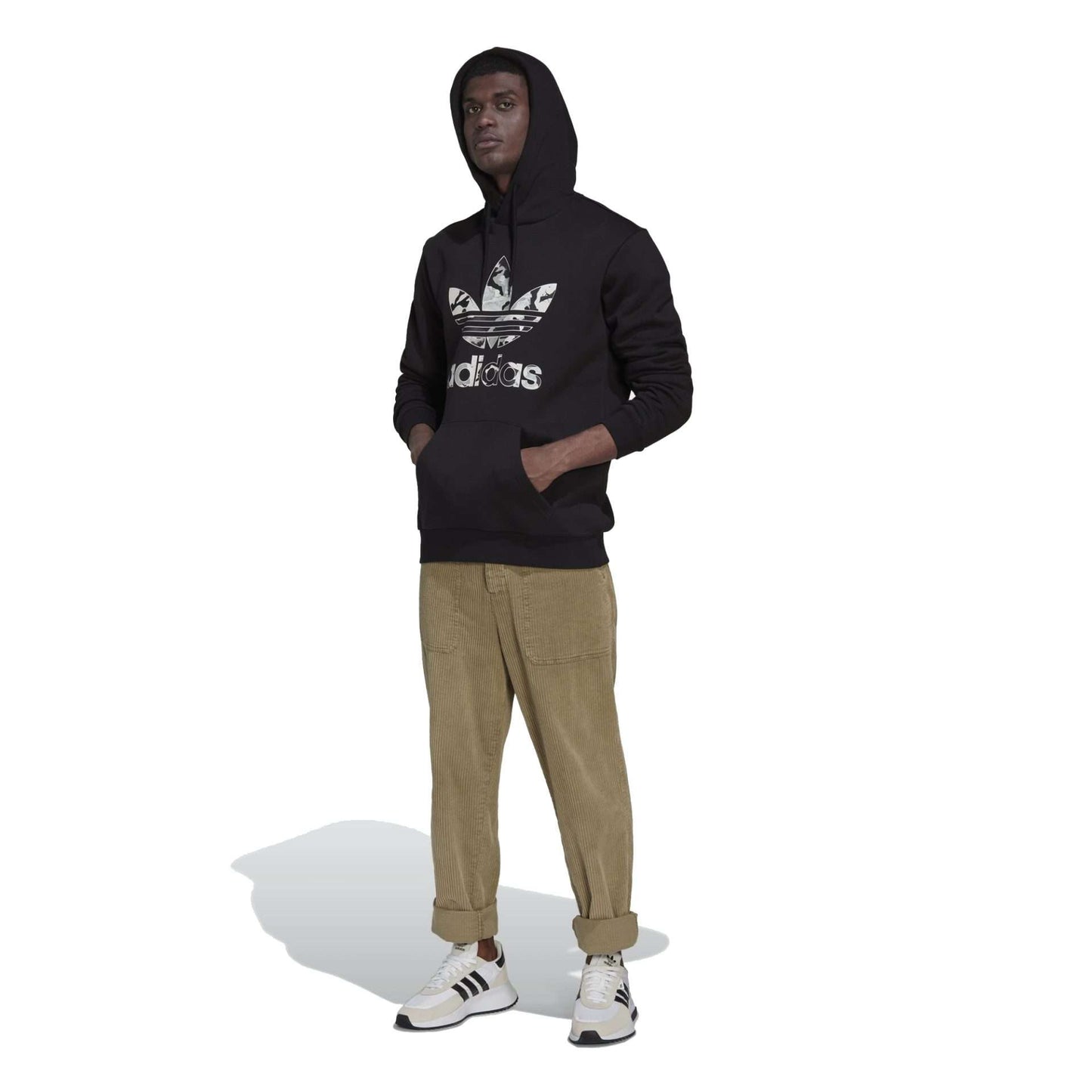 adidas Men's Originals CAMO SERIES INFILL HOODIE , HK2803, Black