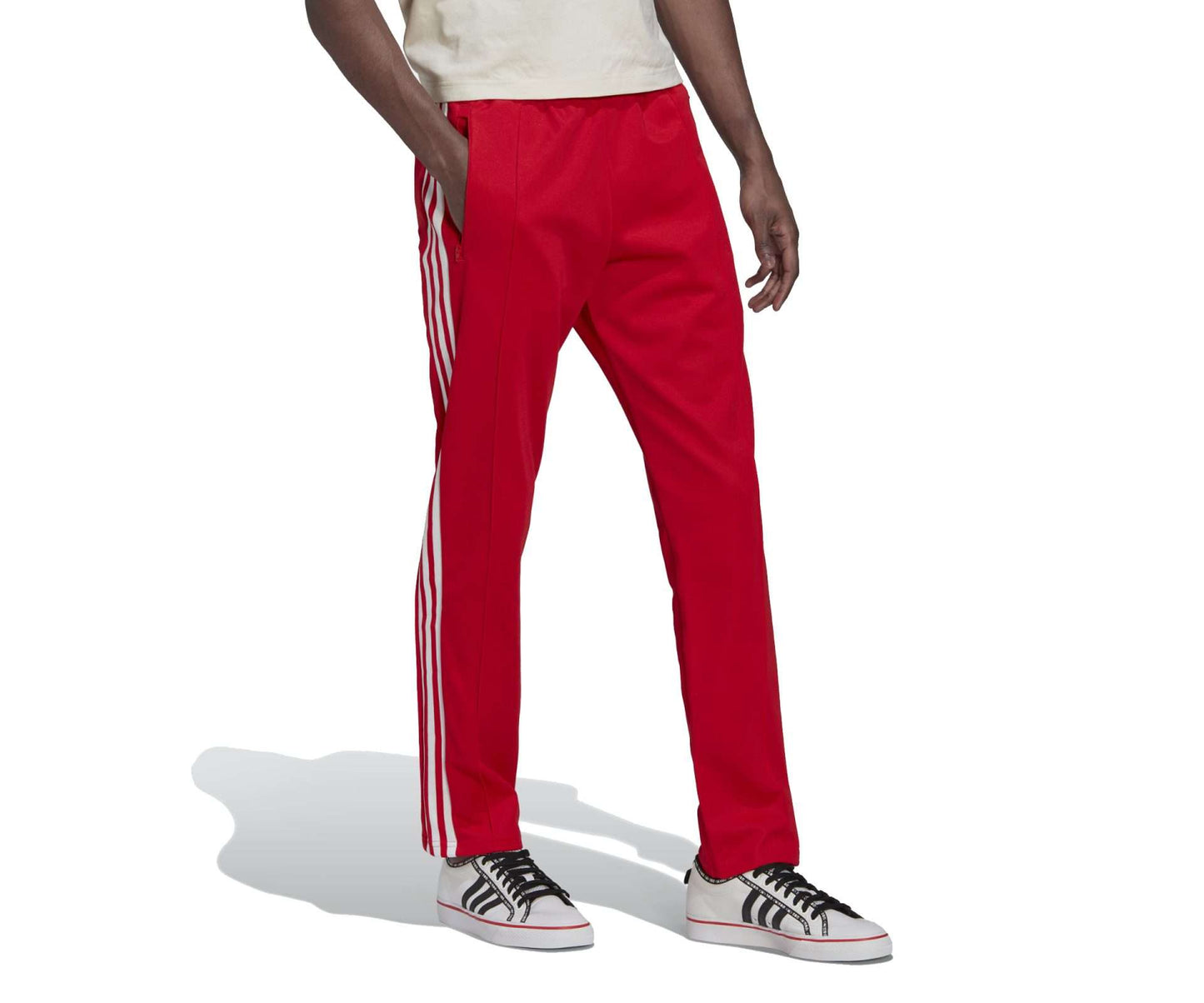 adidas ORIGINALS ADICOLOR CLASSICS BECKENBAUER PRIMEBLUE TRACK PANTS , HK7373, Vivid Red