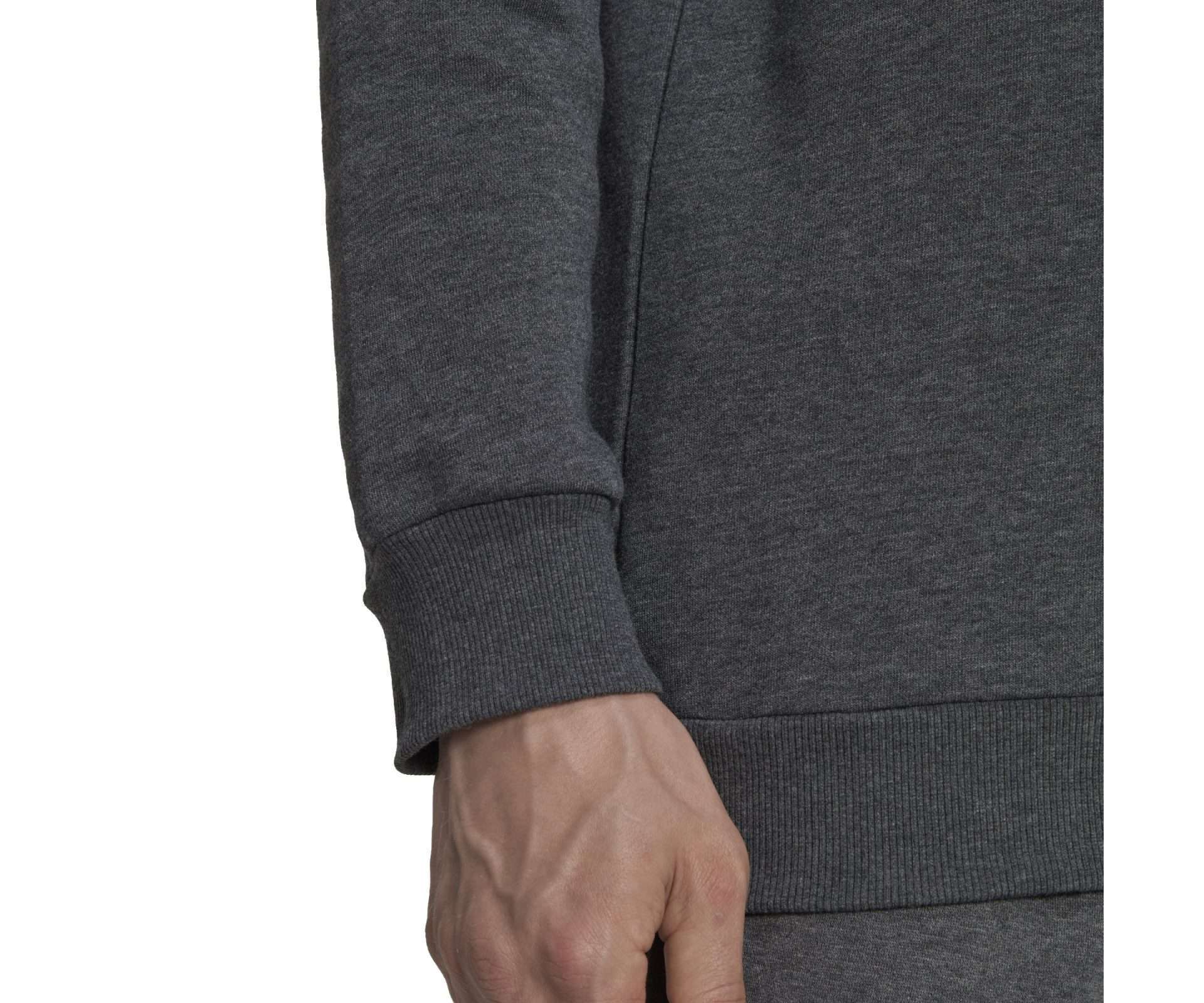 adidas Men's ESSENTIALS BIG LOGO SWEATSHIRT ,HL2295, Dark Grey Heather / White
