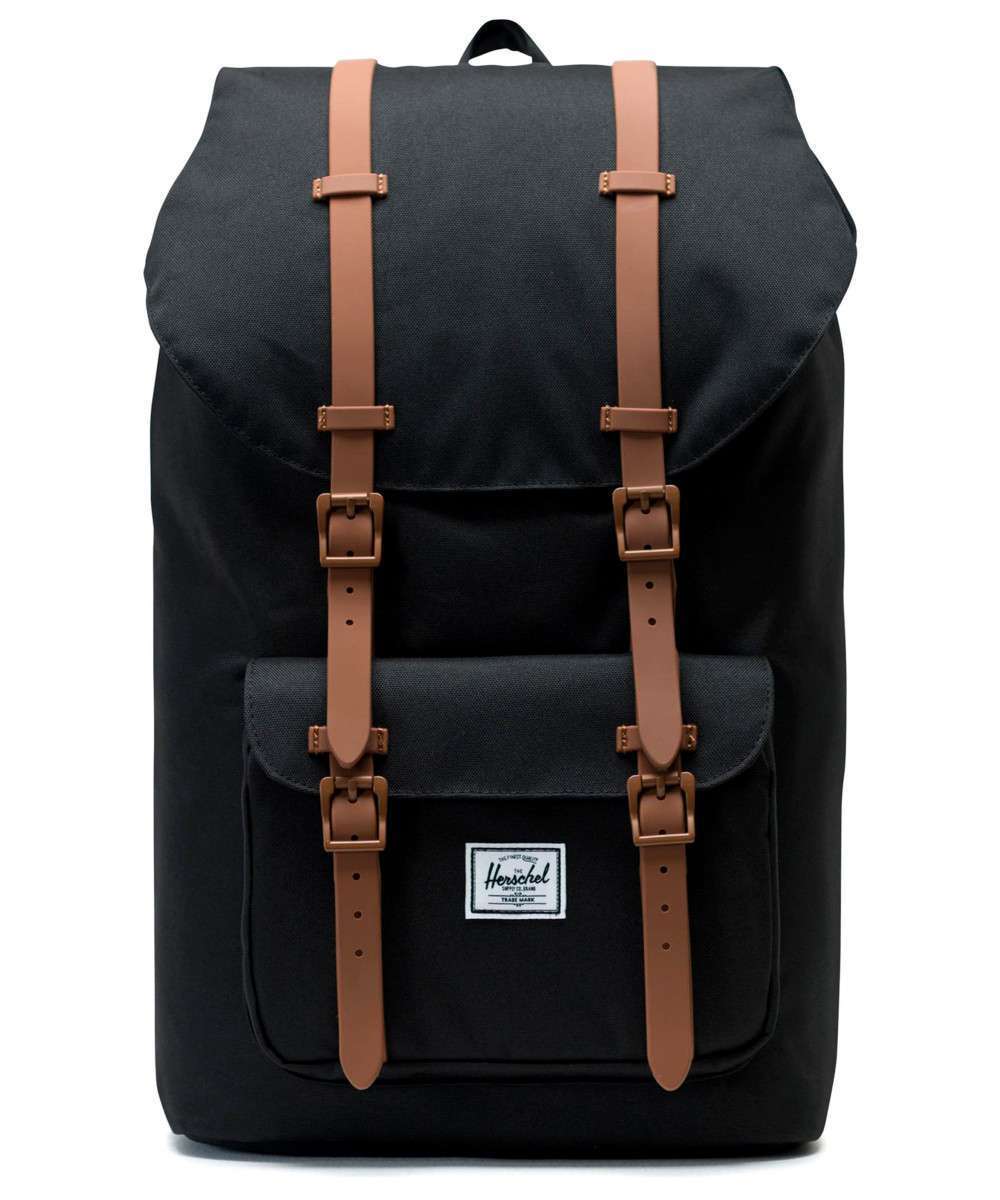 Herschel Little America Laptop Backpack #10014-02462 (Black/Saddle Brown)