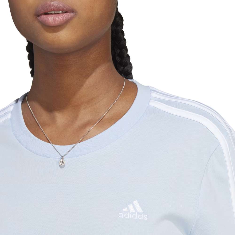 adidas Women's Essentials Slim 3-Stripes Tee