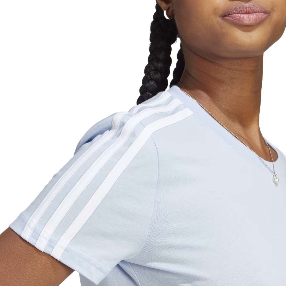 adidas Women's Essentials Slim 3-Stripes Tee