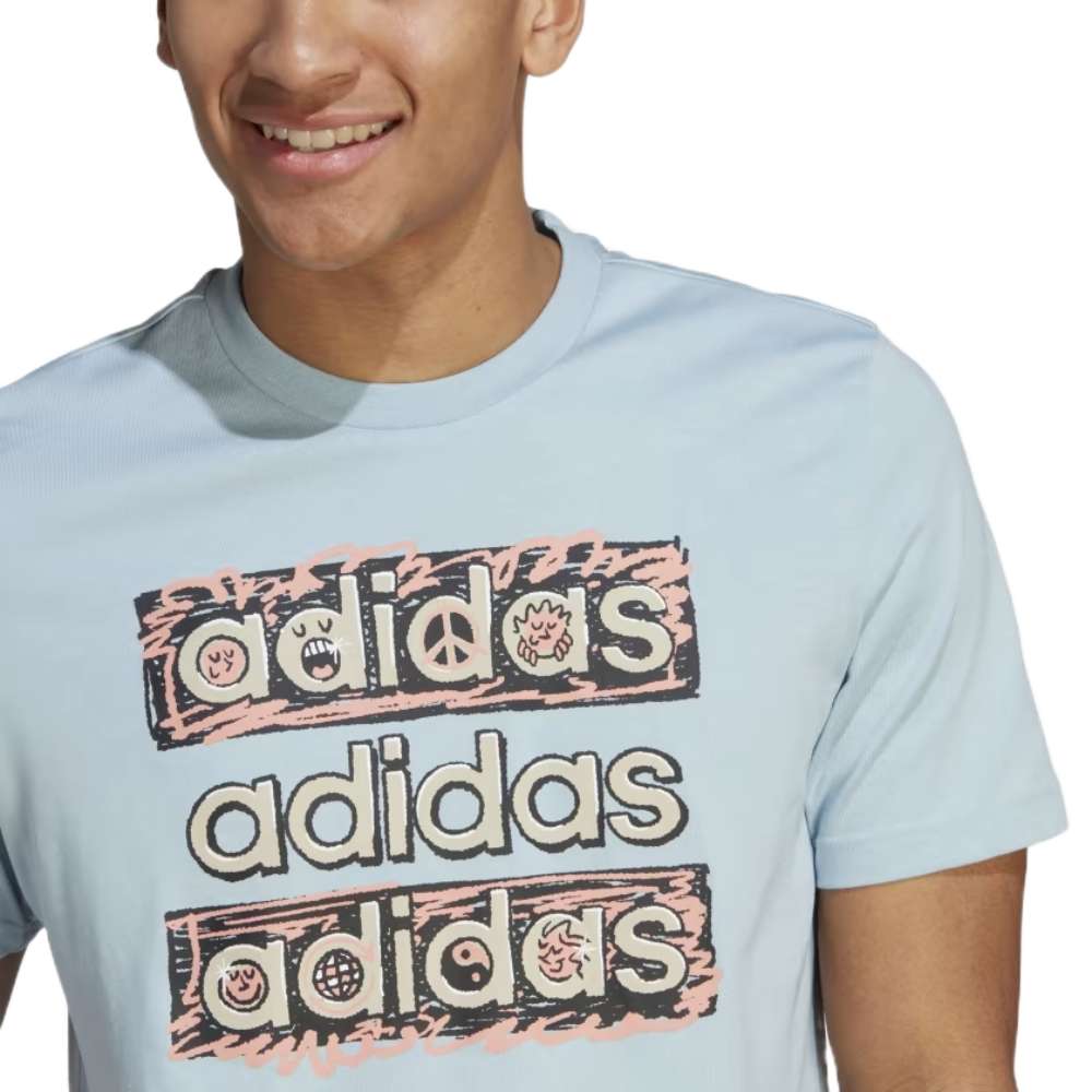 adidas Men's SPORTSWEAR DREAM DOODLE MULTI TEE