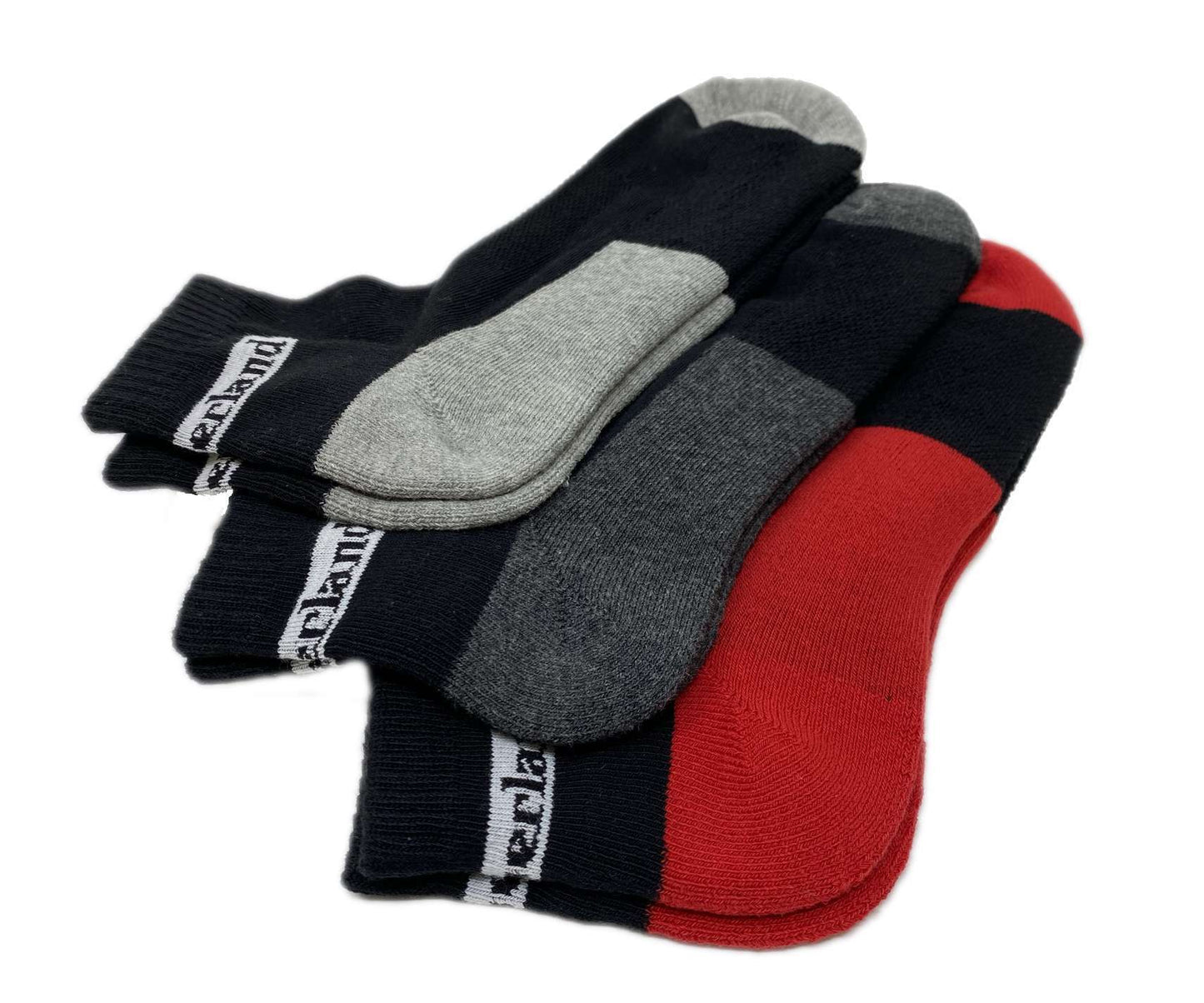 Timberland Cushioned Quarter Crew Socks 3 pack 43TB294052TD-001 Blk