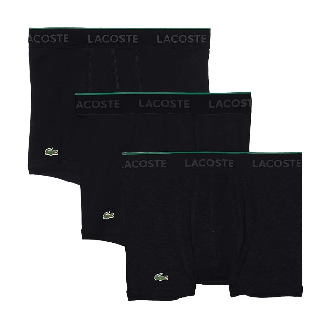 Lacoste Men's 100% Cotton Trunk Underwear 3 Pack