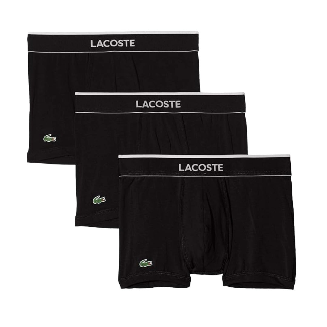Lacoste Men's Underwear Cotton Stretch Trunks 3 Pack