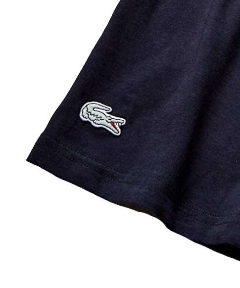Lacoste Men's Long Sleeve Cotton Crewneck T-Shirt (Night Sky Blue)