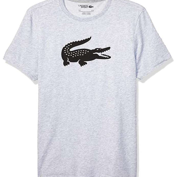 Lacoste Men's Sport Short Sleeve Ultra Dry Croc Graphic T-Shirt - Silver Heather / Black (TH3377-51-Y5J )