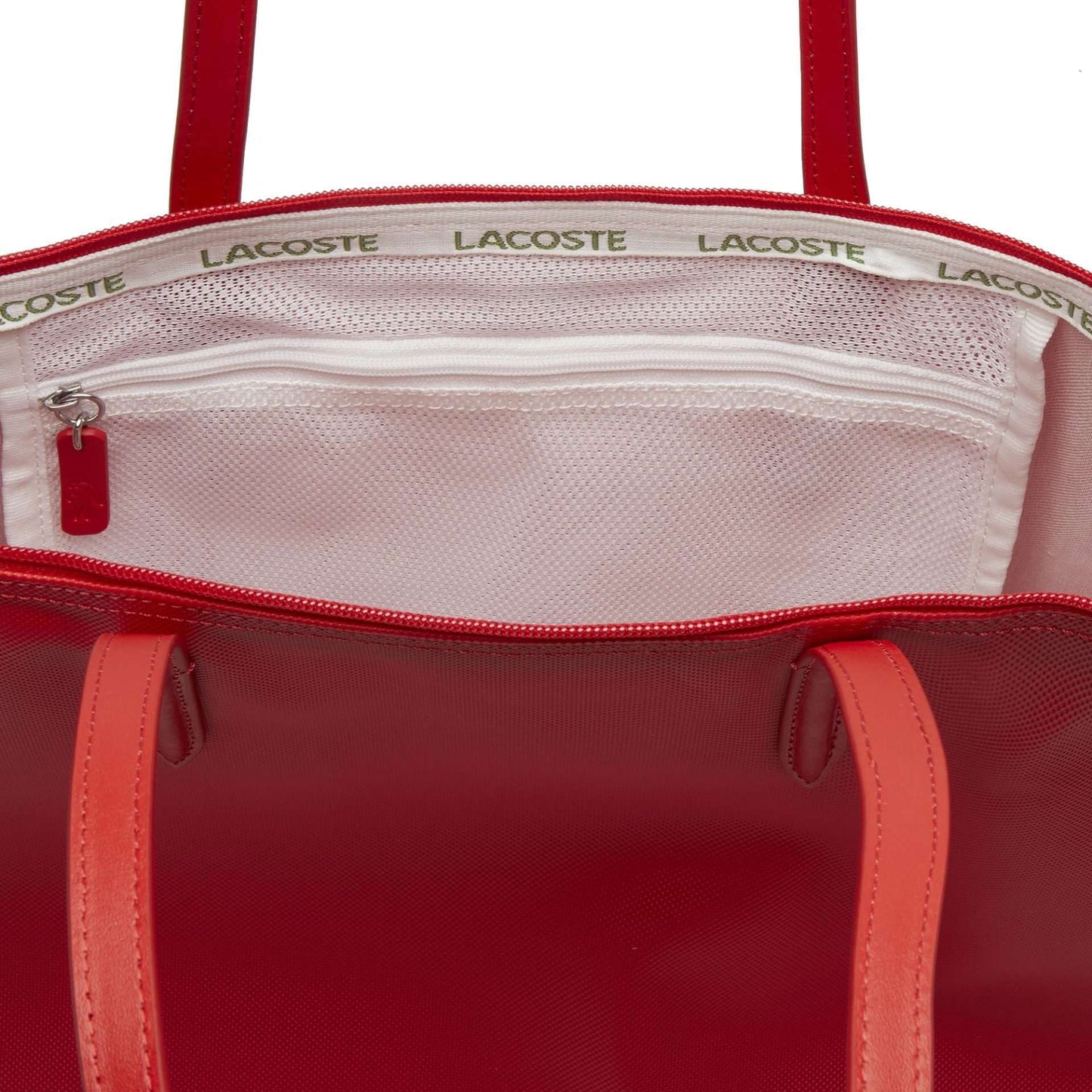Lacoste Women's L.12.12 Concept Zip Tote Bag (High Risk Red)