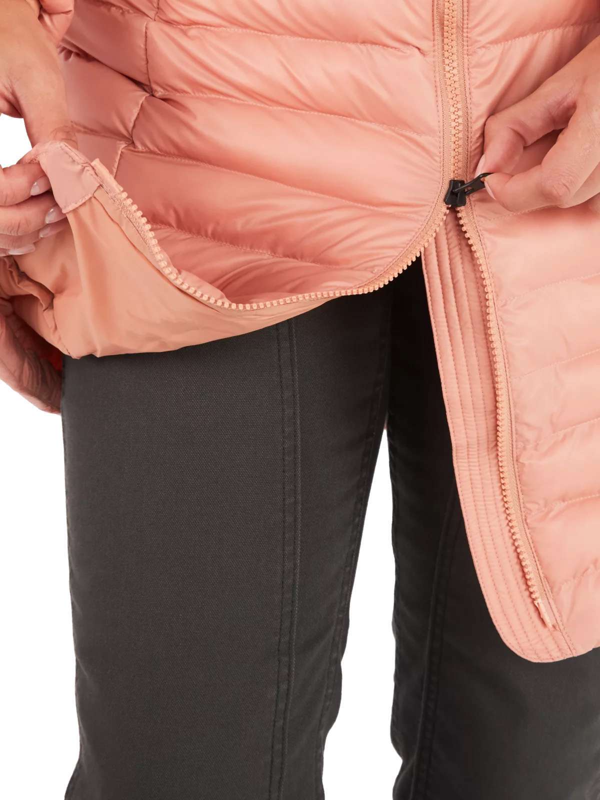 Marmot Women's Echo Featherless Long Jacket , M13215, Rose Gold Shiny
