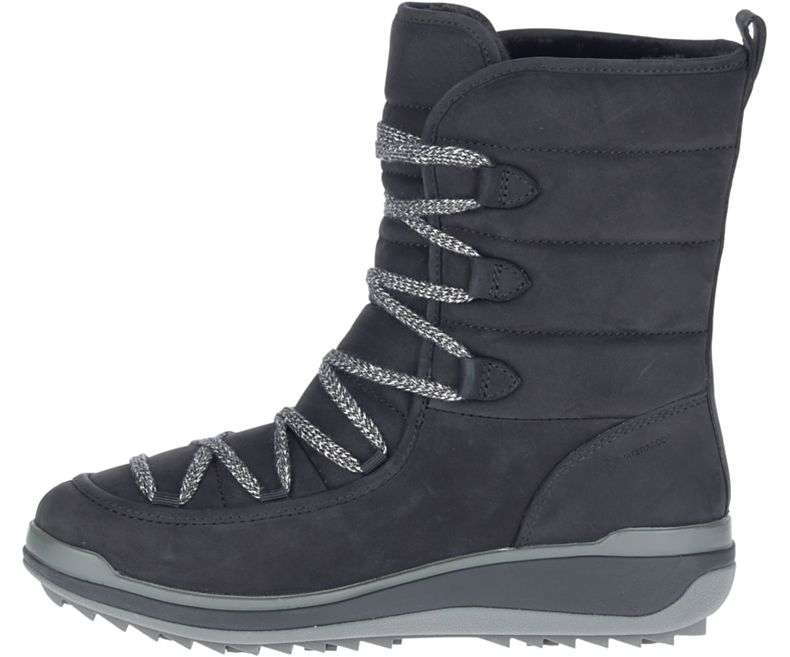 Merrell Women's Snowcreek Cozy Leather Polar Waterproof - Black J002020