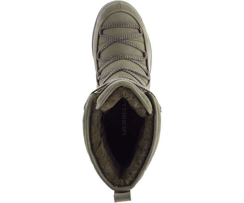Merrell Women's Snowcreek Cozy Leather Polar Waterproof - Olive J002212