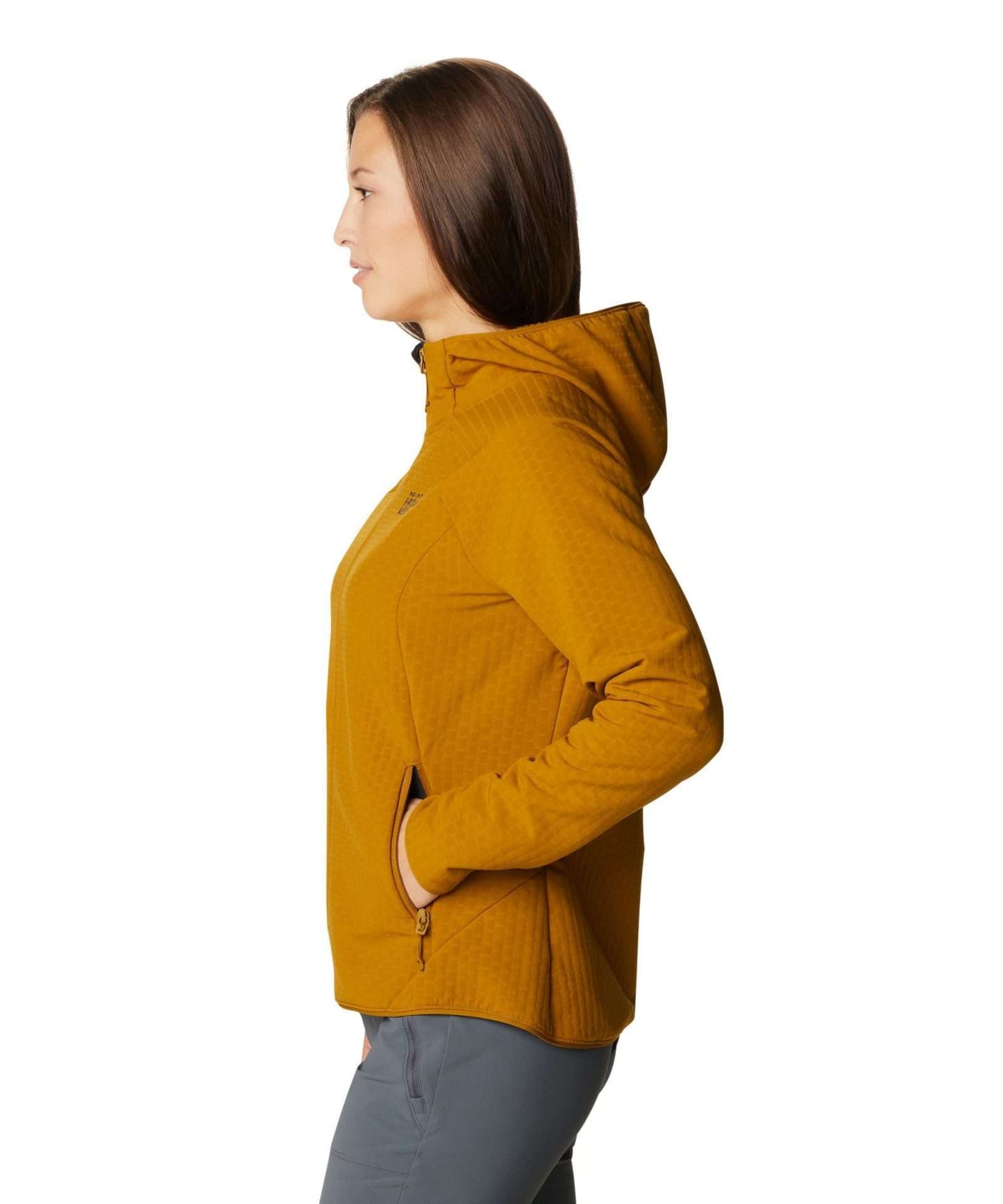 Mountain Hardwear Women's Keele™ Grid Hoody #1940771-255 Olive Gold