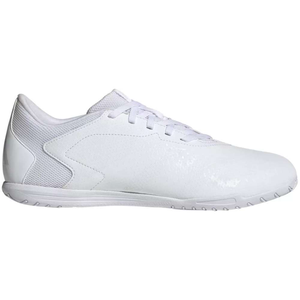 A pair of white Adidas Predator Accuracy.4 Indoor Sala Soccer Shoes.