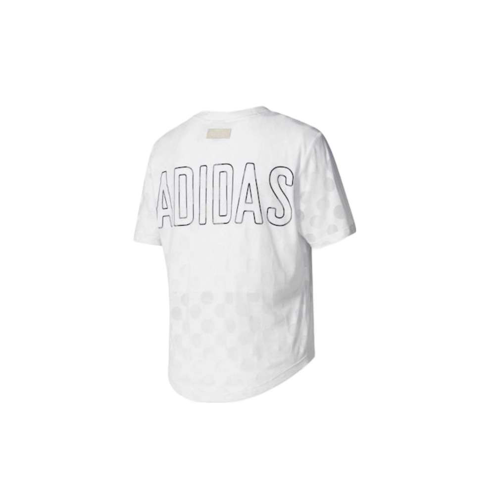 Adidas Women's Burnout Dots T-shit with dotted mesh detail on the back
