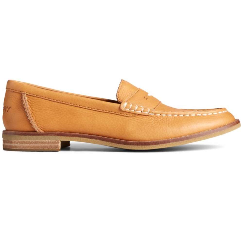 Sperry Women's Seaport Penny Leather Loafer - Tan
