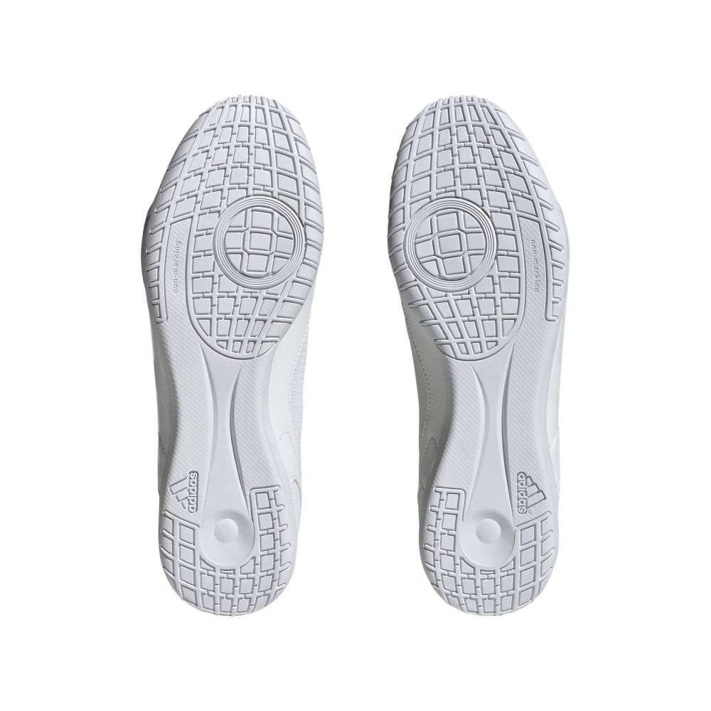 A pair of white Adidas Predator Accuracy.4 Indoor Sala Soccer Shoes.