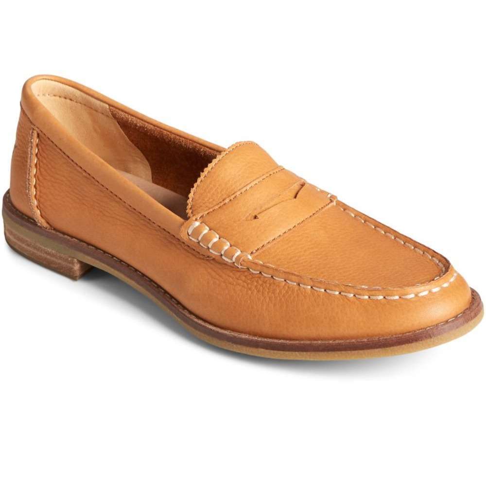 Sperry Women's Seaport Penny Leather Loafer - Tan