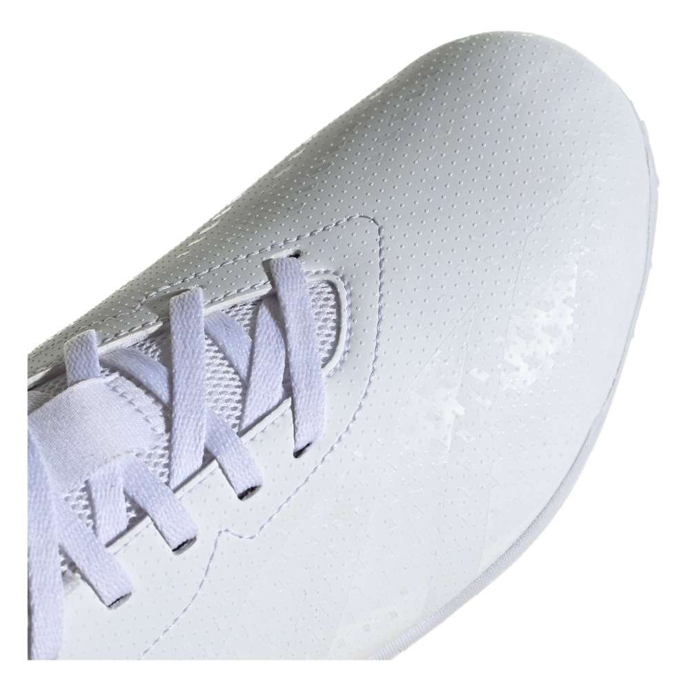 A pair of white Adidas Predator Accuracy.4 Indoor Sala Soccer Shoes.