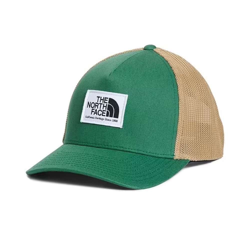 The North Face Keep It Patched Trucker Hat in deep grassgreen