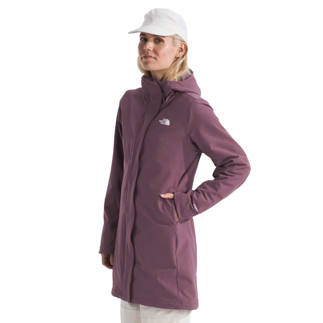 The North Face Women’s Shelbe Raschel Parka, wind-resistant and water-repellent with soft fleece lining for warmth and comfort.