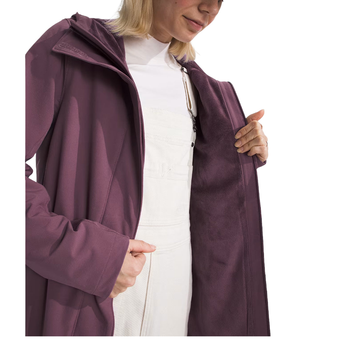 The North Face Women’s Shelbe Raschel Parka, wind-resistant and water-repellent with soft fleece lining for warmth and comfort.