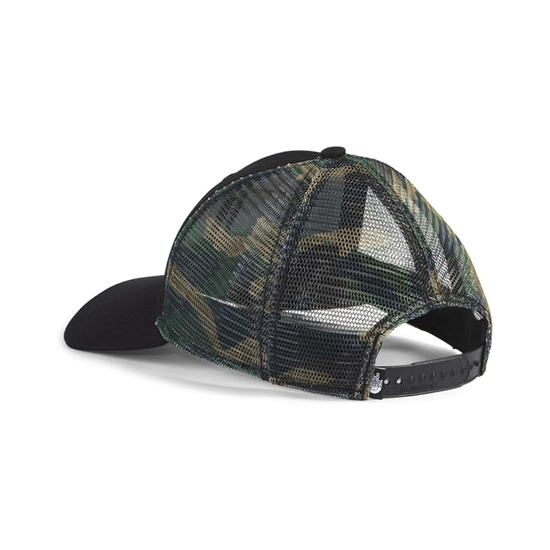 The North Face Mudder Trucker Hat with mesh back and logo patch.