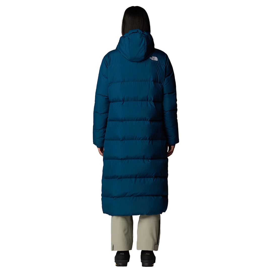 The North Face Women's Triple C Parka, long insulated winter coat with down fill, designed for warmth and style in cold weather.