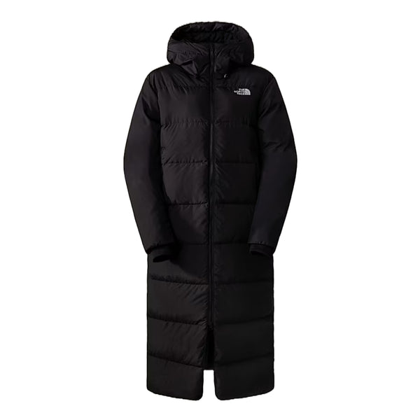 The North Face Women's Triple C Parka, long insulated winter coat with down fill, designed for warmth and style in cold weather.