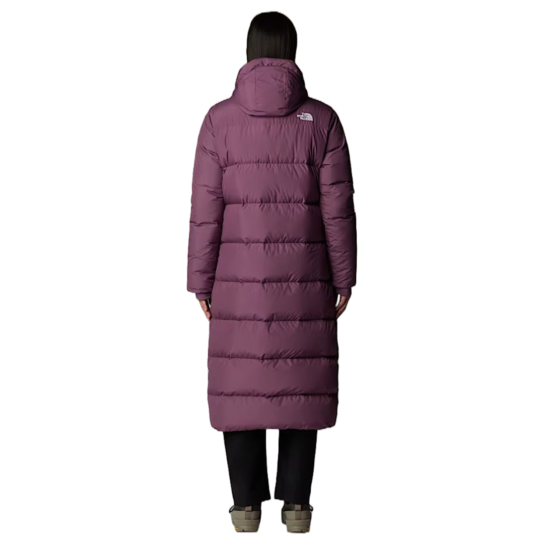The North Face Women's Triple C Parka, long insulated winter coat with down fill, designed for warmth and style in cold weather.