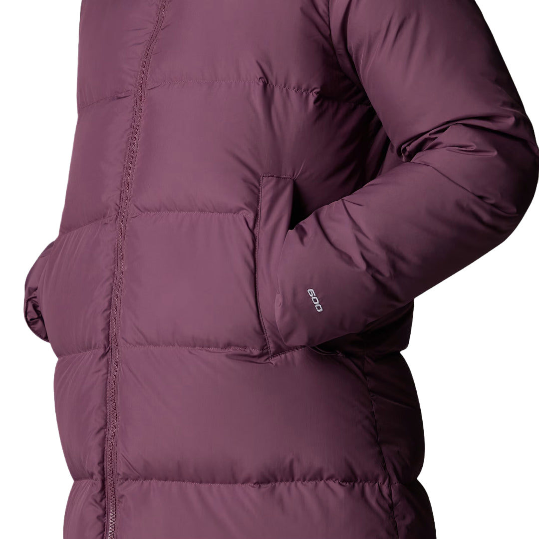 The North Face Women's Triple C Parka, long insulated winter coat with down fill, designed for warmth and style in cold weather.