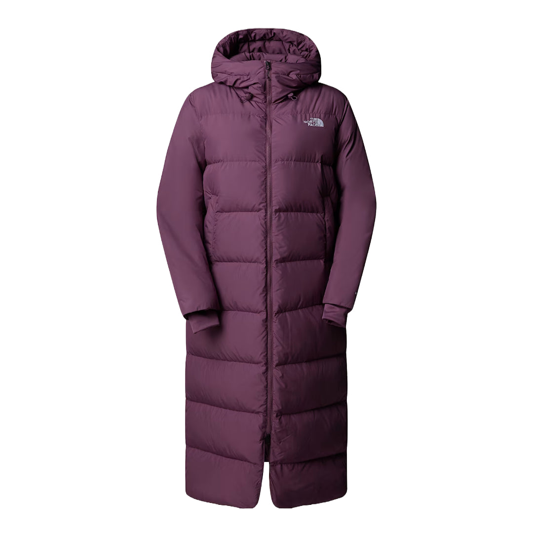 The North Face Women's Triple C Parka, long insulated winter coat with down fill, designed for warmth and style in cold weather.