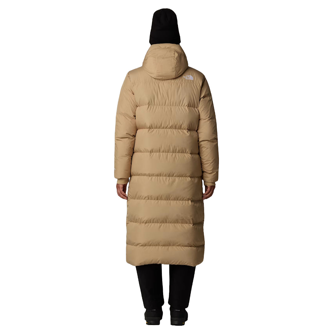 The North Face Women's Triple C Parka, long insulated winter coat with down fill, designed for warmth and style in cold weather.