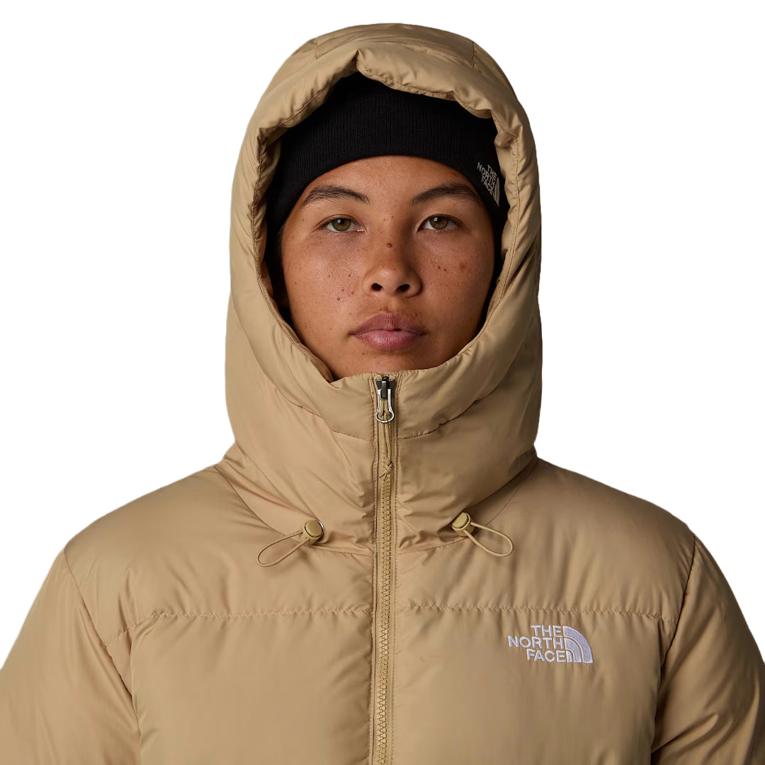 The North Face Women's Triple C Parka, long insulated winter coat with down fill, designed for warmth and style in cold weather.