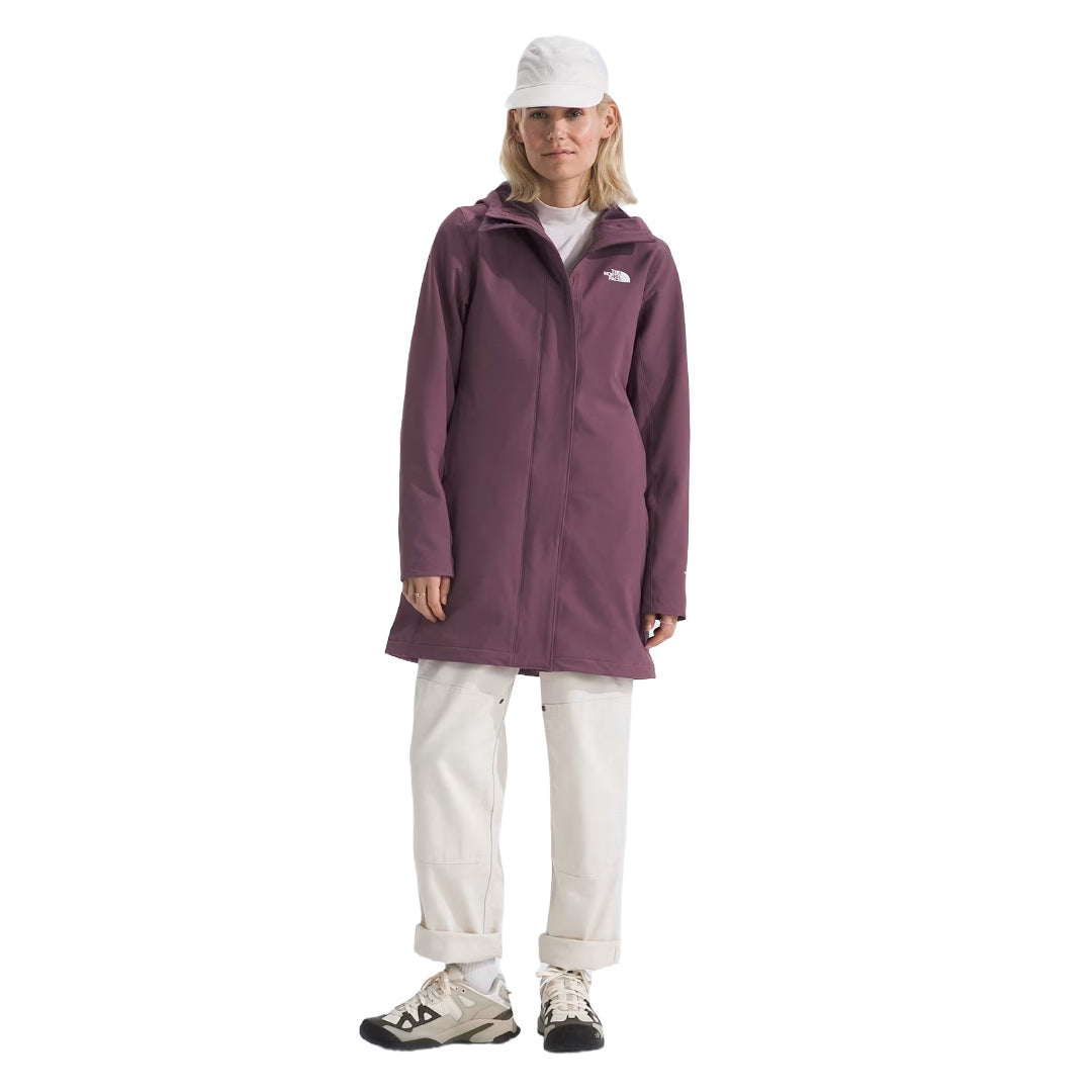 The North Face Women’s Shelbe Raschel Parka, wind-resistant and water-repellent with soft fleece lining for warmth and comfort.