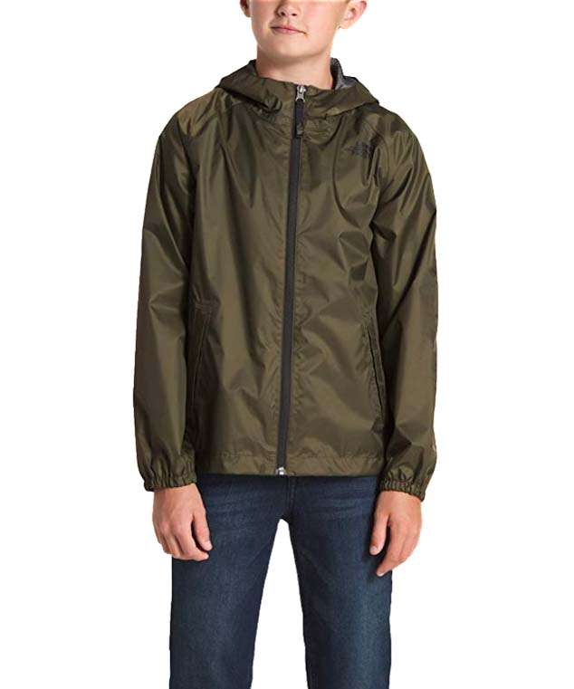 The North Face Boys' Zipline Rain Jacket Taupe Green
