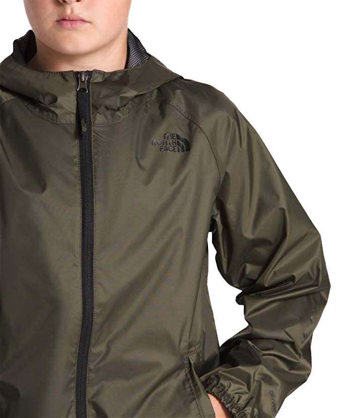 The North Face Boys' Zipline Rain Jacket Taupe Green