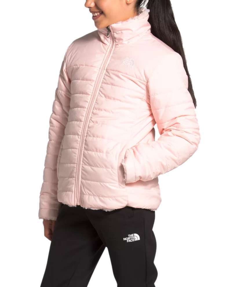 The North Face Girls' Mossbud Swirl Reversible Jacket (Pink Salt)