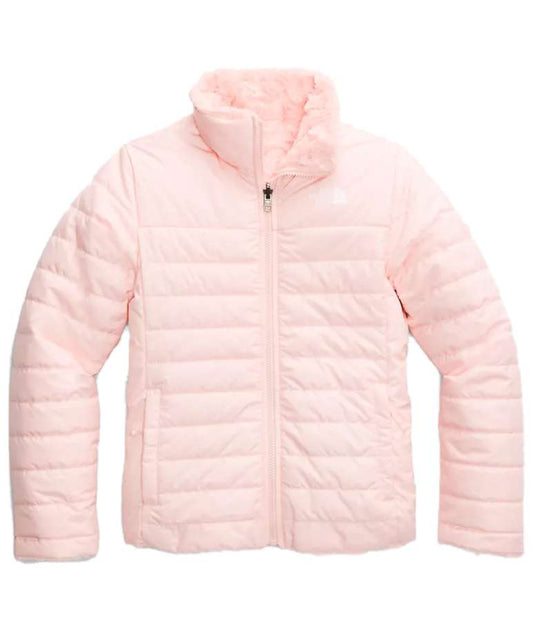 The North Face Girls' Mossbud Swirl Reversible Jacket (Pink Salt)