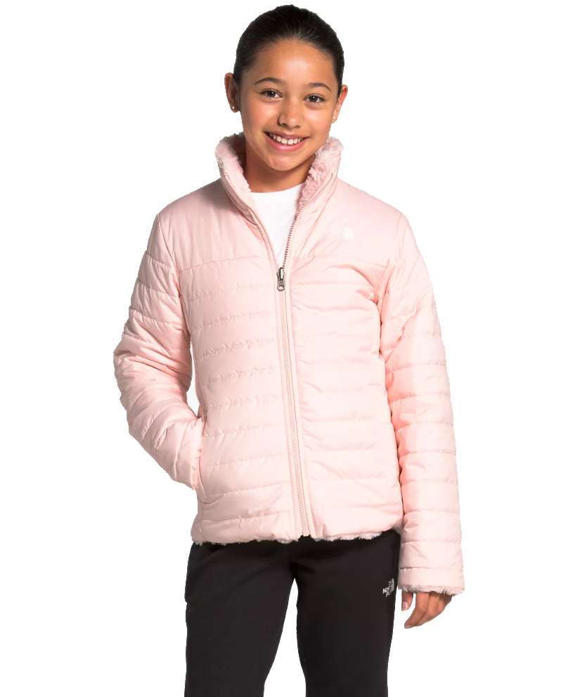 The North Face Girls' Mossbud Swirl Reversible Jacket (Pink Salt)
