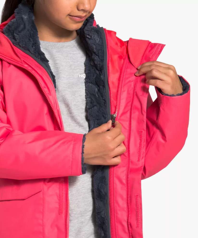 The North Face Girls' Mossbud Swirl Reversible Jacket (Paradise Pink)