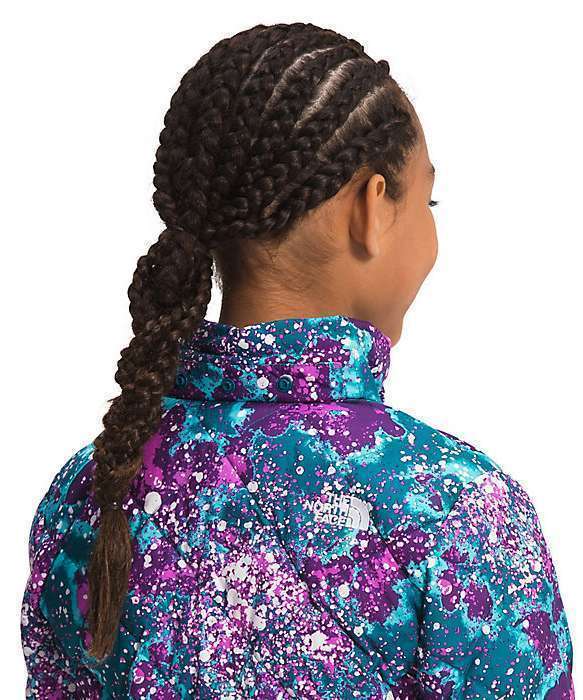 North Face Girls' Printed ThermoBall Eco Hoodie #NF0A5J312G1 Deep Lagoon Constellation Camo