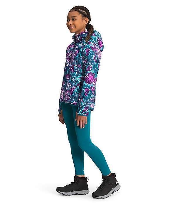 North Face Girls' Printed ThermoBall Eco Hoodie #NF0A5J312G1 Deep Lagoon Constellation Camo