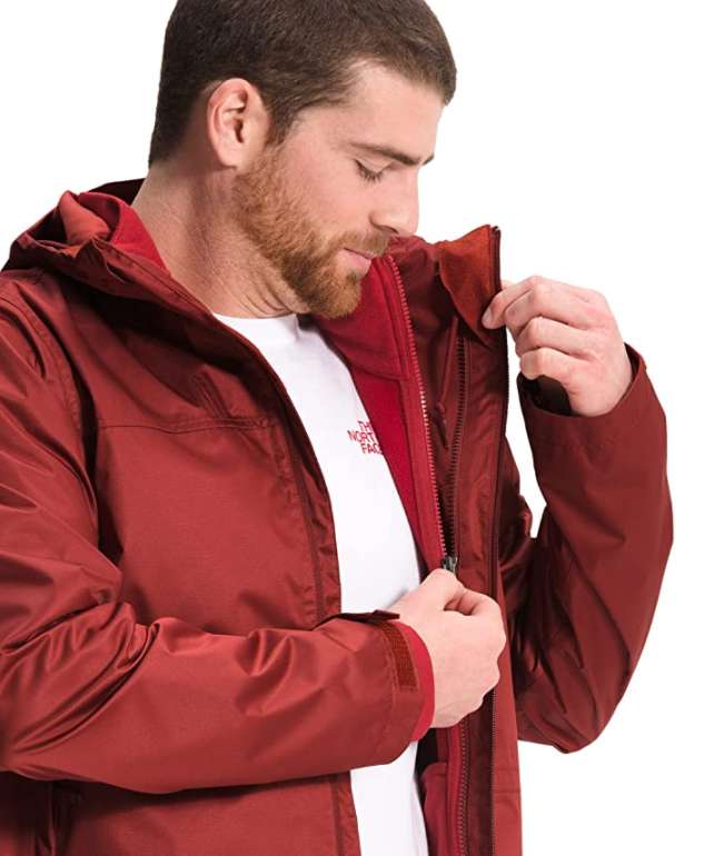 North Face Men's Arrowood Triclimate Hooded Jacket #NF0A3SOB11M Brick House Red-Cardinal Red