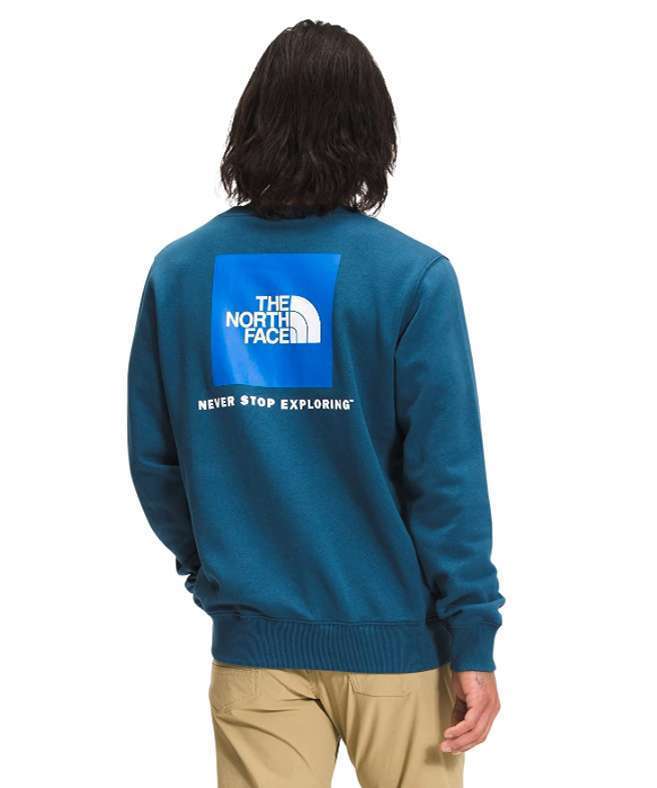 North Face Men's Box NSE Crew Neck Pullover Sweatshirt #NF0A5A6BH7 (Monterey Blue)